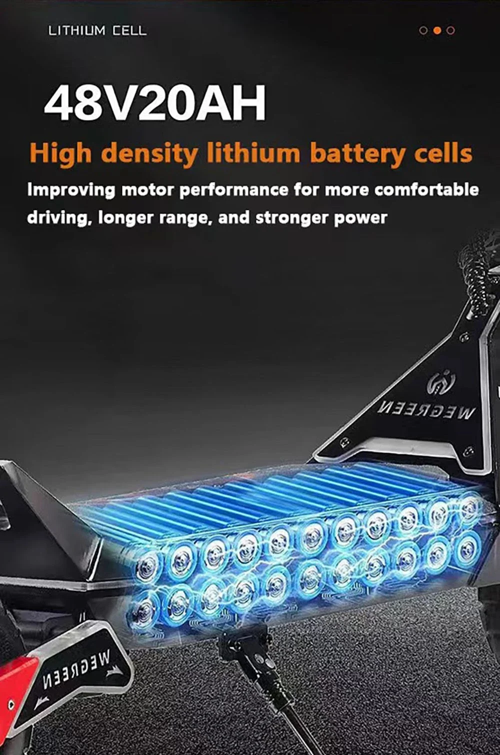 OBARTER G10 Electric Scooter, 2*1200W Dual Motor, 48V 20Ah Battery, 10 Inch Off-Road Tires, 65km/h Max Speed, 65 Max Range, Hydraulic Disc Brake, NFC Activation