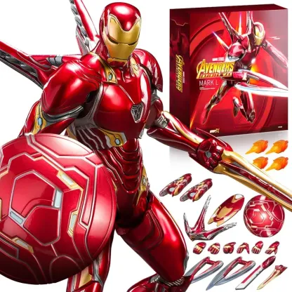 [NEW]Iron Man Action Figures 10th Anniversary Metal Texture Painting 7 inches