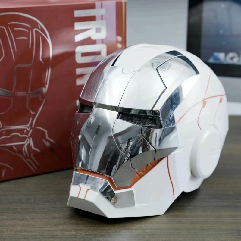 [NEW] Iron Man War Machine Helmet MK5 White – Voice, Touch & Remote Co