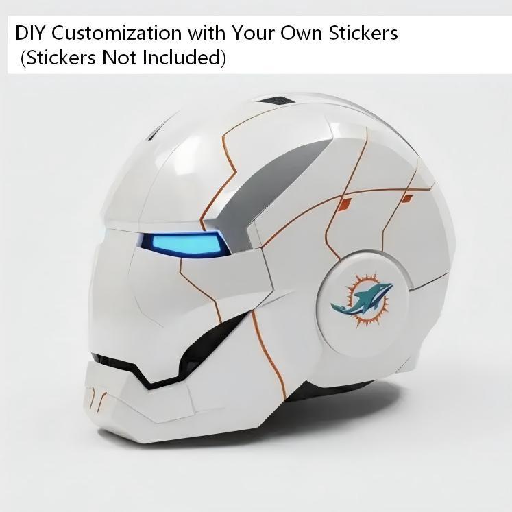 [NEW] Iron Man War Machine Helmet MK5 White – Voice, Touch & Remote Control LEGO-Inspired