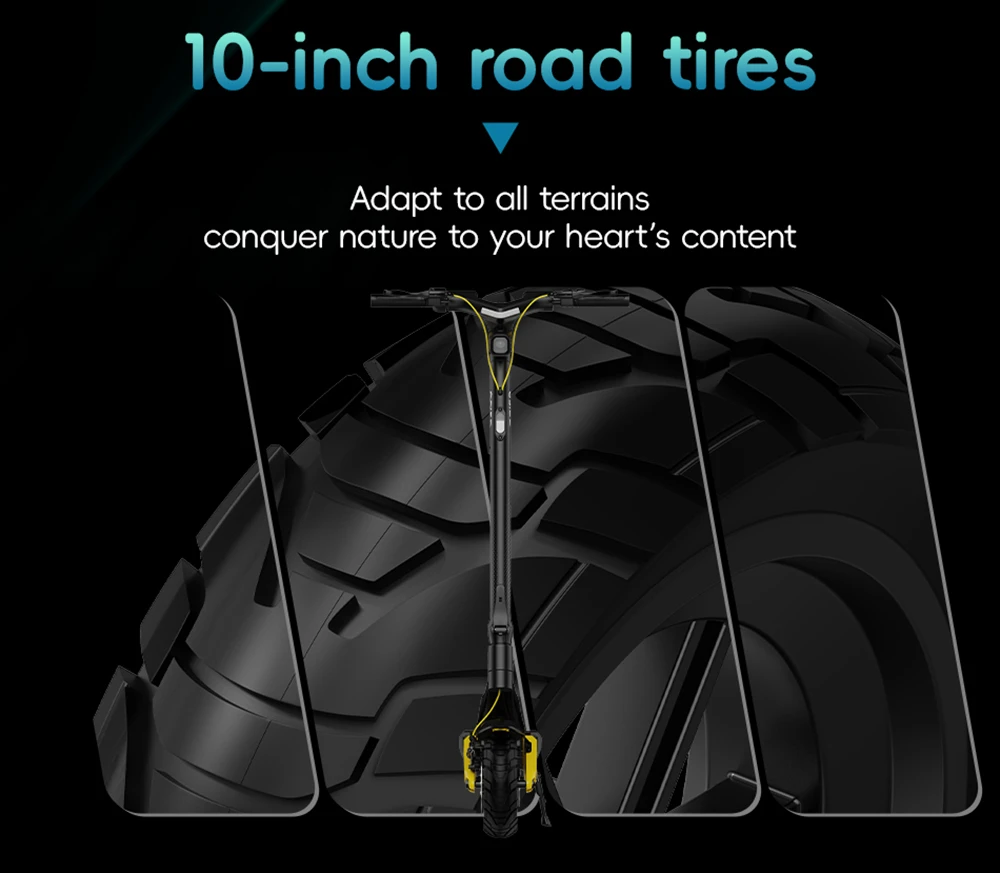 OOTD S10 Electric Scooter, 1400W Motor, 10-inch Tires, 48V 20AH Battery, 55km/h Max Speed, 60-70km Range, Disc Brake, Front and Rear Suspension