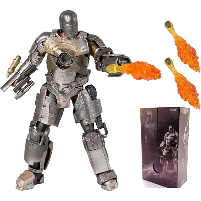 [NEW]Iron Man Action Figures 10th Anniversary Metal Texture Painting 7 inches