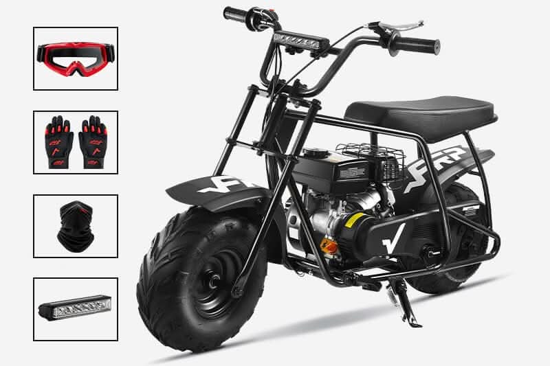 FRP Mini Dirt Bike GMB100 Basic, New 99CC Gas Powered Mini Bike 4-Stroke 3HP, Off-Road for Kids/Adult, Trail Up to 24 Mph, Weight Support Up to 185 LBS,Red