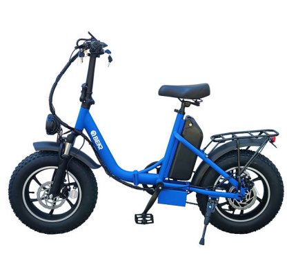 QBEAR CG3 BLUE STEP-THRU FOLDABLE WOMEN'S BIKE - EbikesPlug