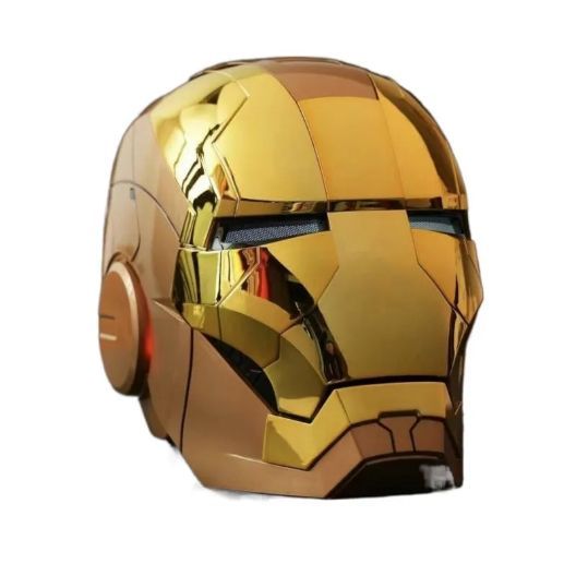[NEW] Iron Man War Machine Helmet MK5 Full Gold – Voice, Touch & Remote Control 1:1 Wearable Mask