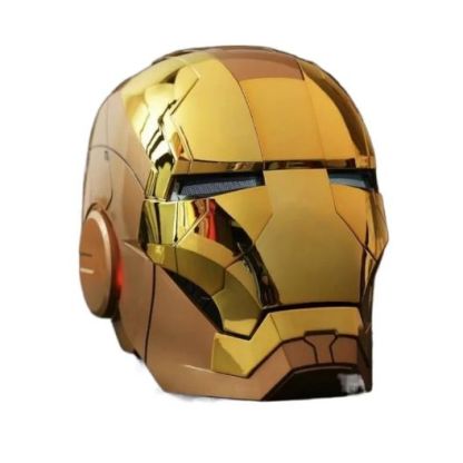 [NEW] Iron Man War Machine Helmet MK5 Full Gold – Voice, Touch & Remote Control 1:1 Wearable Mask