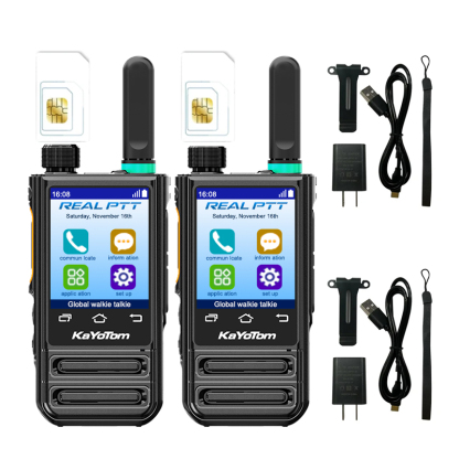 KaYoTom M77 Global Walkie Talkie Long Range for Family, Construction, Logistics, Transportation, Hotels, Shopping Malls, Outdoors and Emergency Rescue Encrypted Two Way Radios