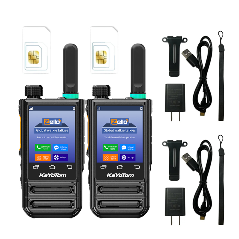 KaYoTom M77 Global Walkie Talkie Long Range for Family, Construction, Logistics, Transportation, Hotels, Shopping Malls, Outdoors and Emergency Rescue Encrypted Two Way Radios