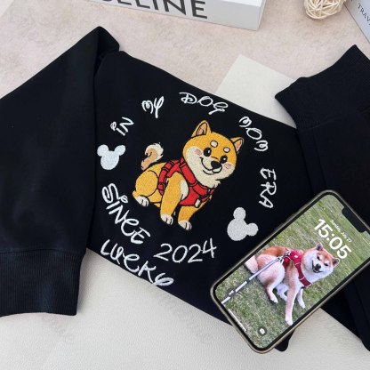 Personalized Pet Embroidered Sweatshirt Cartoon Style