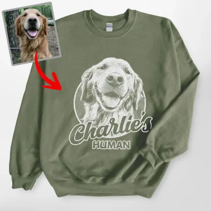 Personalized Pet Portrait Crewneck Sweatshirts