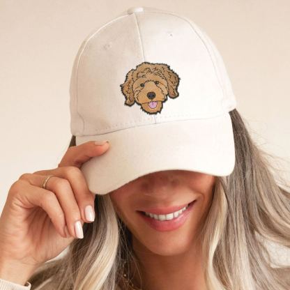 Custom EMBROIDERED Pet Hat Using Pet Photo Personalized