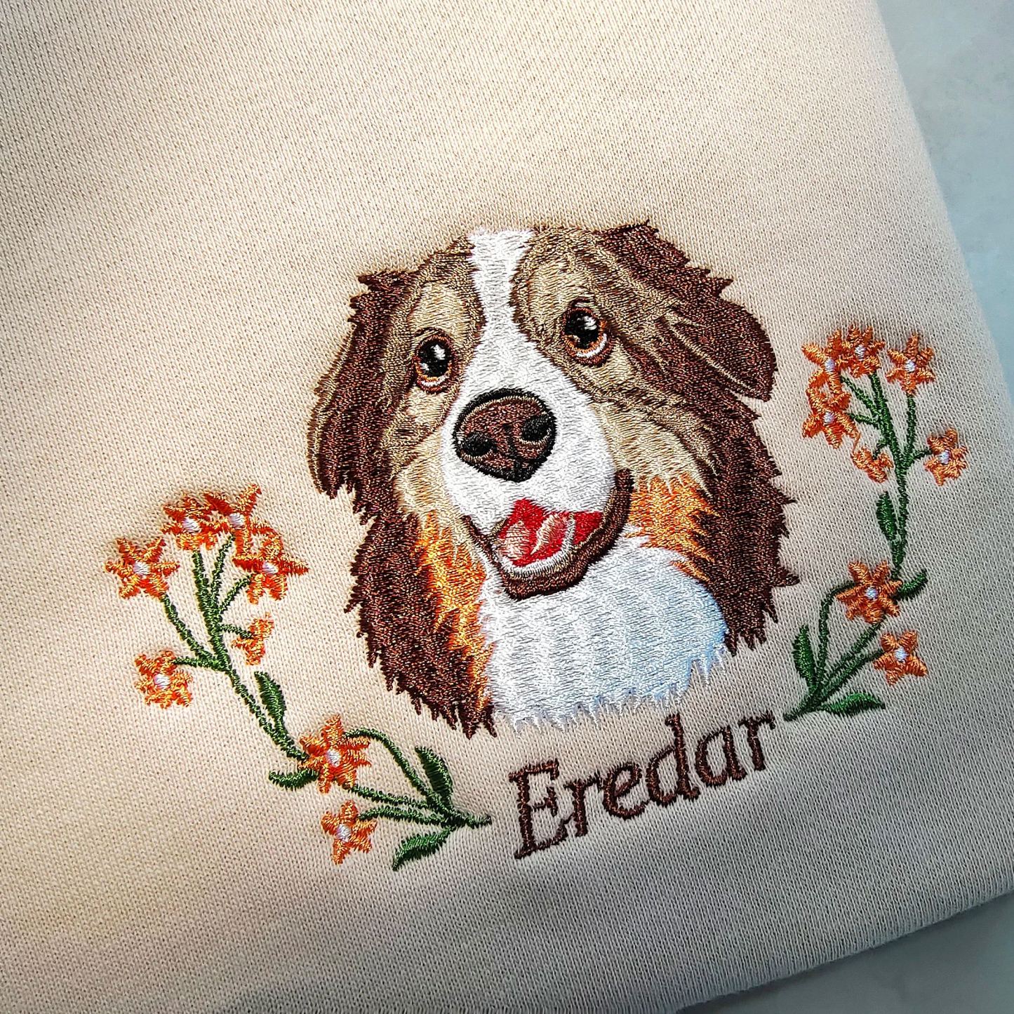 Personalized Embroidered Sweatshirt with Pets