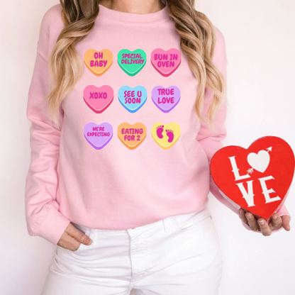 Valentine's Day Pregnancy Announcement Sweatshirt