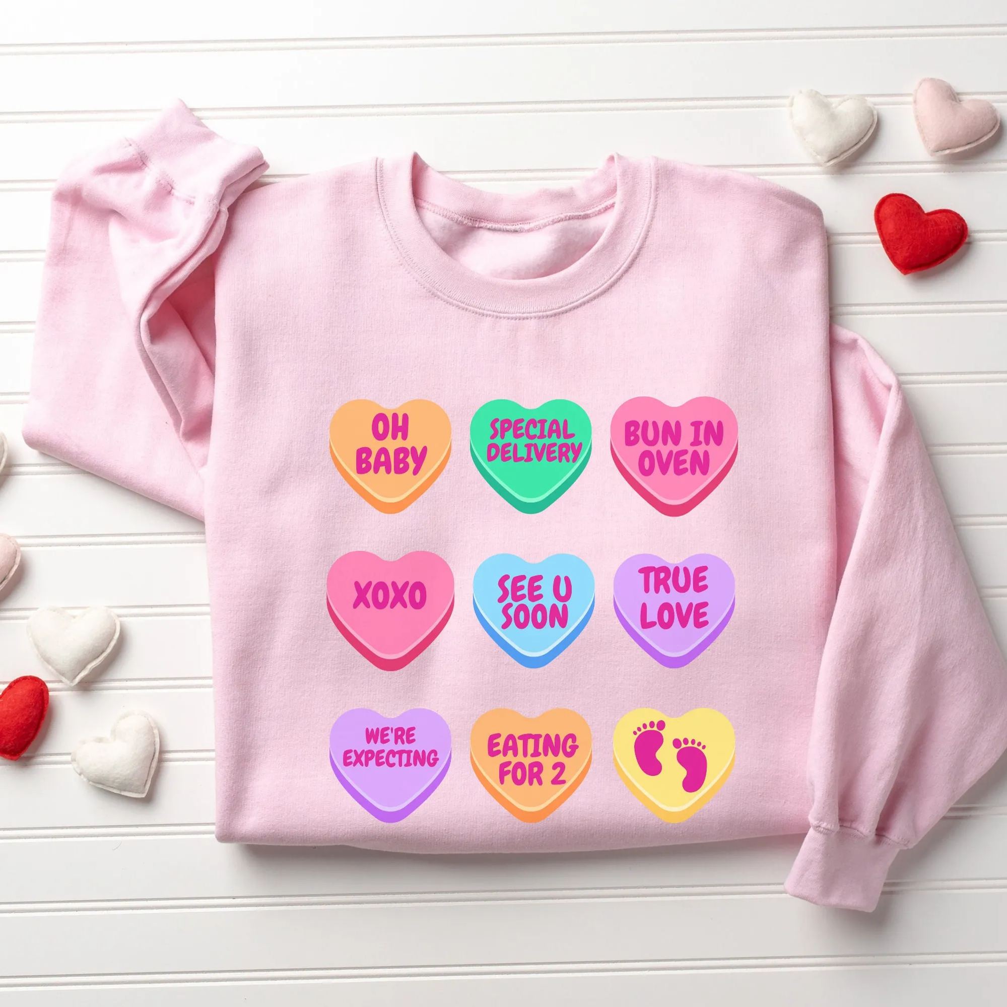 Valentine's Day Pregnancy Announcement Sweatshirt