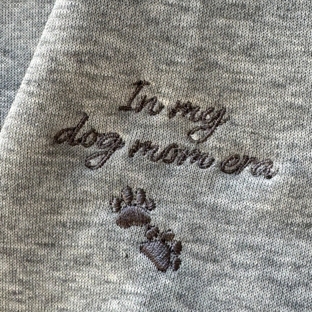 Custom Embroidered Sweatshirt With Pet Portrait