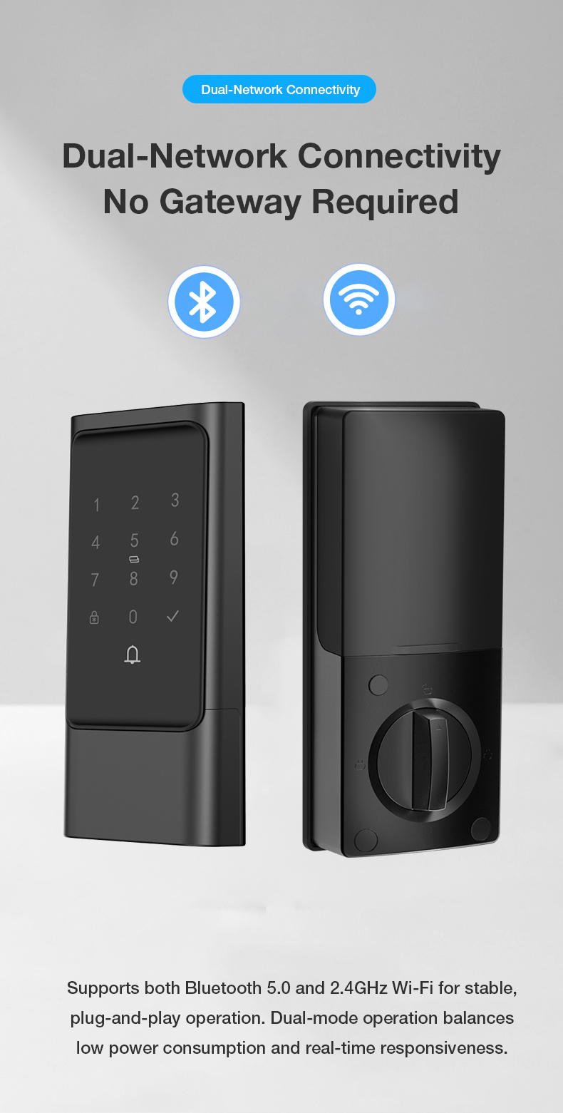 Vanviot ZT-H2 Affordable Smart Lock for Airbnb - PMS/OTA Sync, No Gateway, Keyless Entry