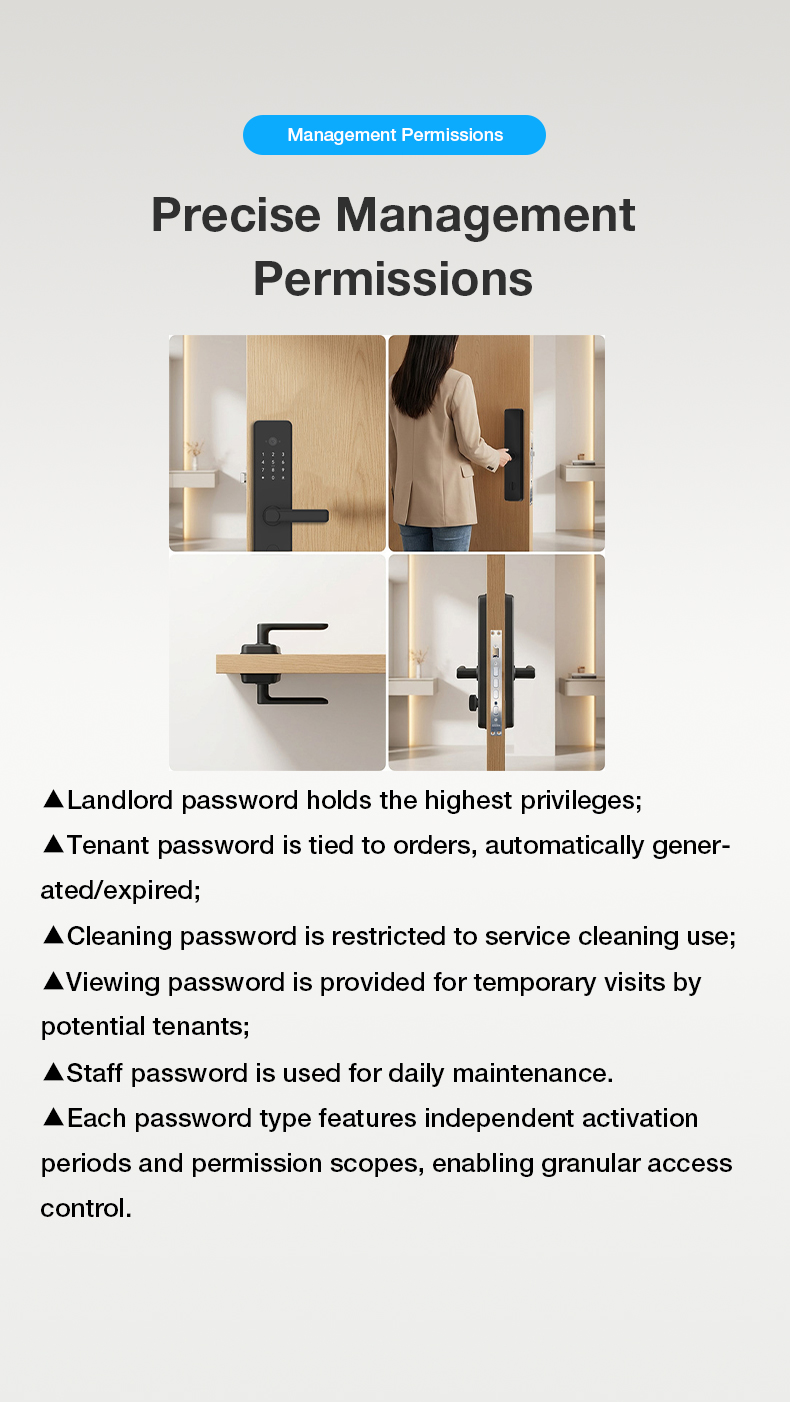 Vanviot ZT- S1 Affordable Smart Lock for Vacation Rentals - PMS Integration, OTA Sync (Airbnb/Booking), Keyless Entry & Dual Connectivity