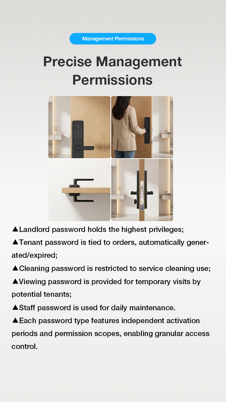 Vanviot ZT- S1 Affordable Smart Lock for Vacation Rentals - PMS Integration, OTA Sync (Airbnb/Booking), Keyless Entry & Dual Connectivity