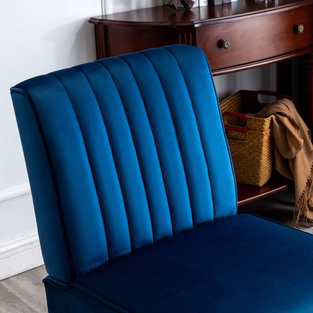 Reese Mid Century Modern Accent Chairs Set of 2 with Minimalist Design, Elegant Velvet Upholstery and Solid Wood Legs, Ideal for Living Room or Bedroom, Green