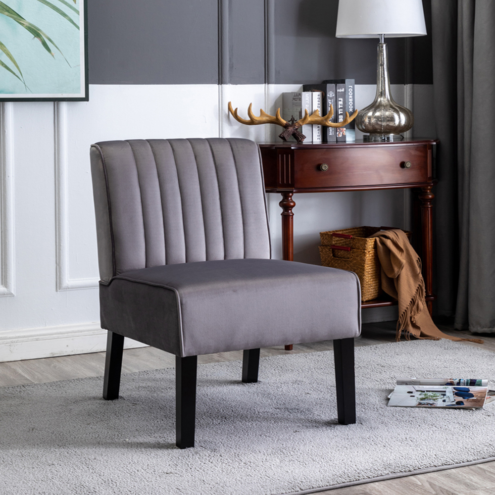 Reese Mid Century Modern Accent Chairs Set of 2 with Minimalist Design, Elegant Velvet Upholstery and Solid Wood Legs, Ideal for Living Room or Bedroom, Green