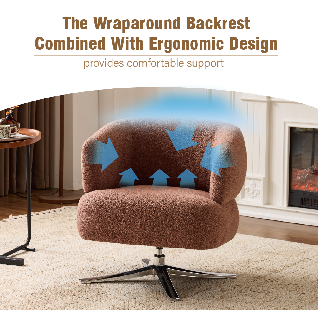 Cuddle-style leisure swivel sofa chair, suitable for balconies, studies and living rooms