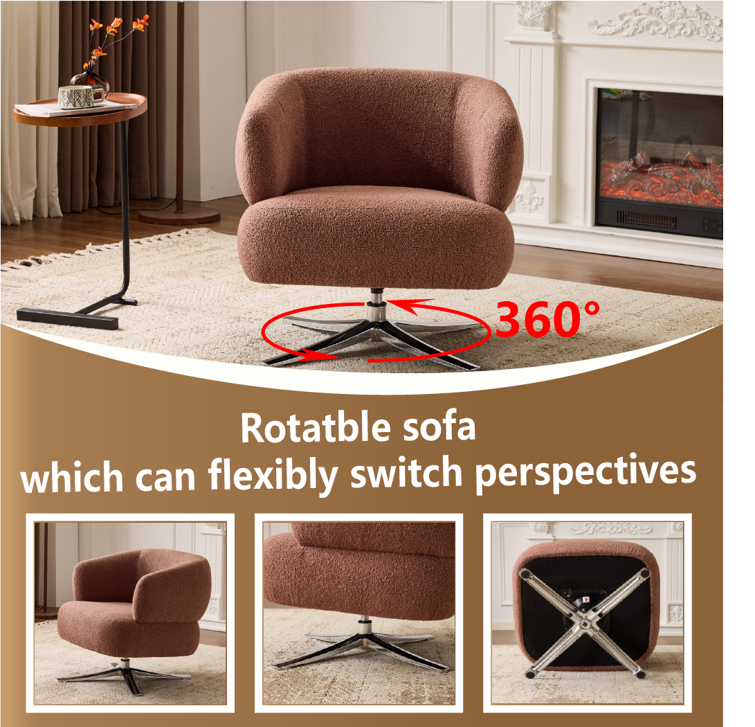 Cuddle-style leisure swivel sofa chair, suitable for balconies, studies and living rooms