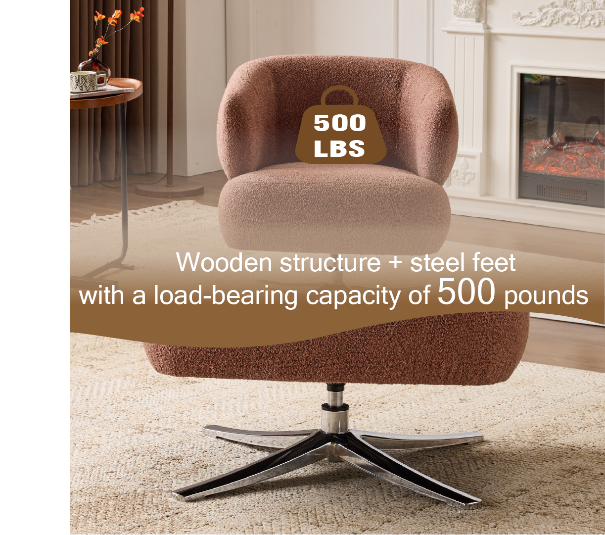 Cuddle-style leisure swivel sofa chair, suitable for balconies, studies and living rooms