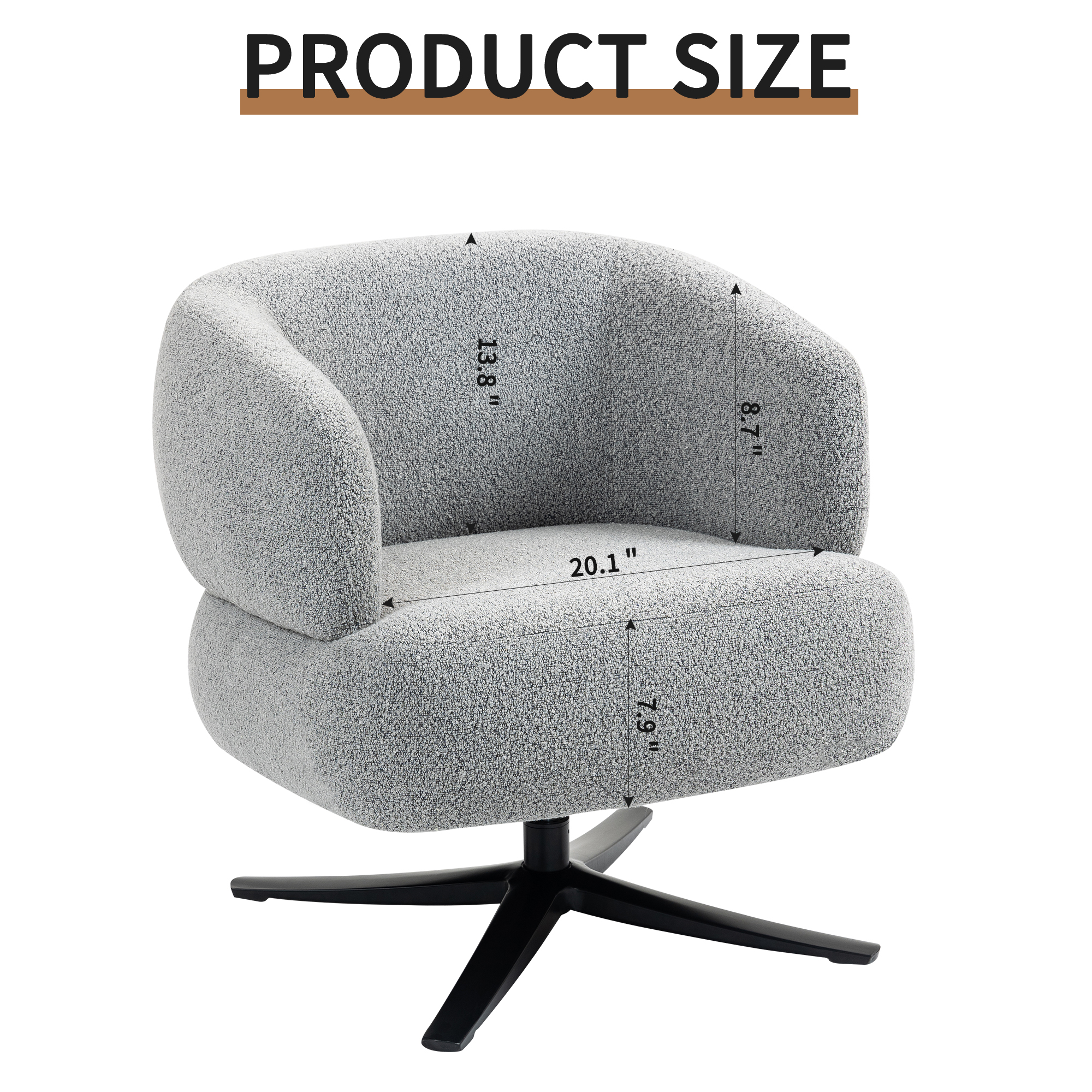 Cuddle-style leisure swivel sofa chair, suitable for balconies, studies and living rooms