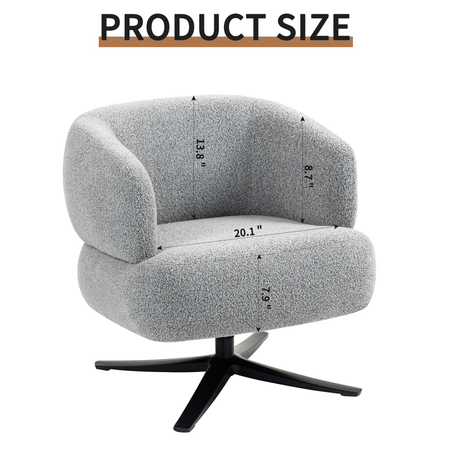 Cuddle-style leisure swivel sofa chair, suitable for balconies, studies and living rooms