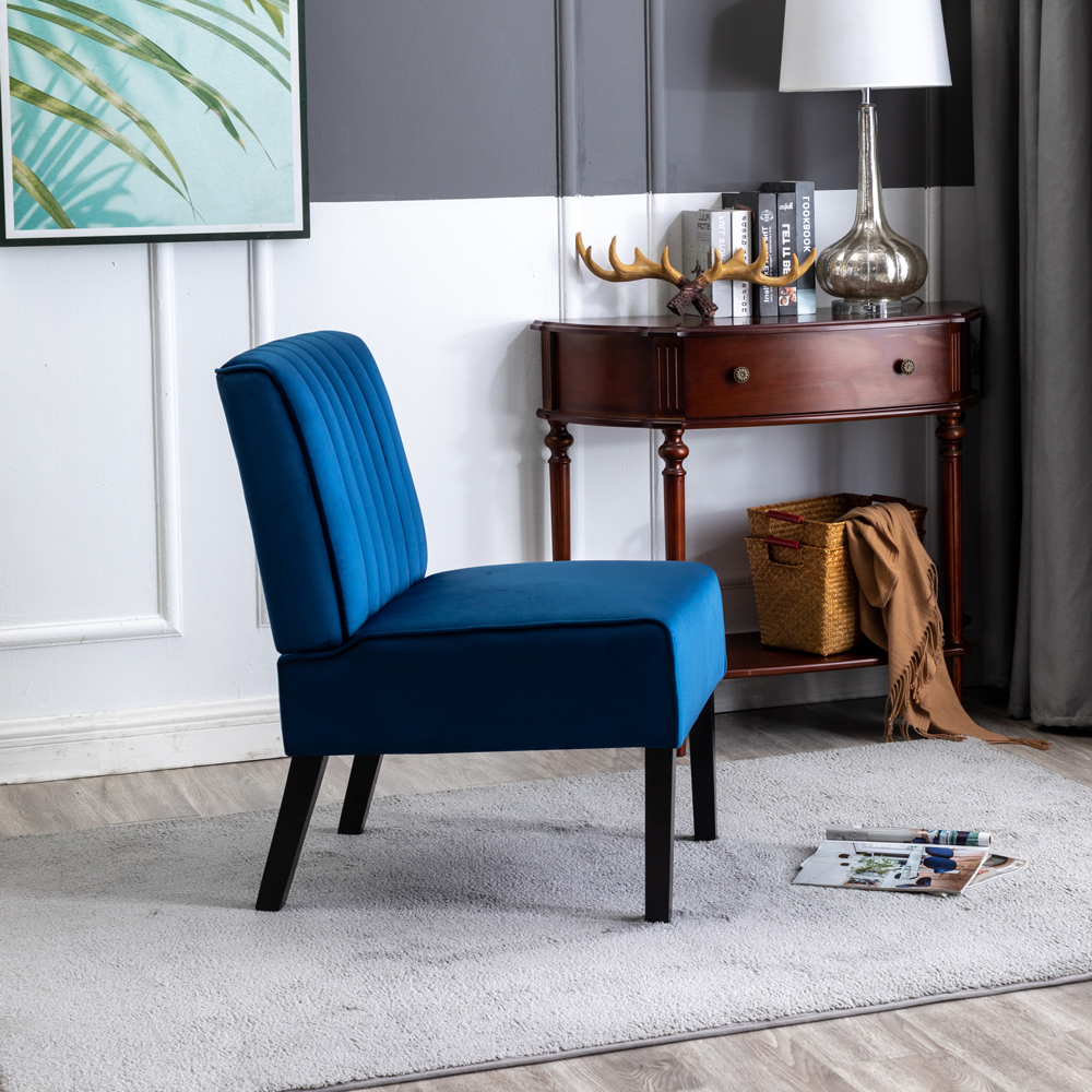 Reese Mid Century Modern Accent Chairs Set of 2 with Minimalist Design, Elegant Velvet Upholstery and Solid Wood Legs, Ideal for Living Room or Bedroom, Green