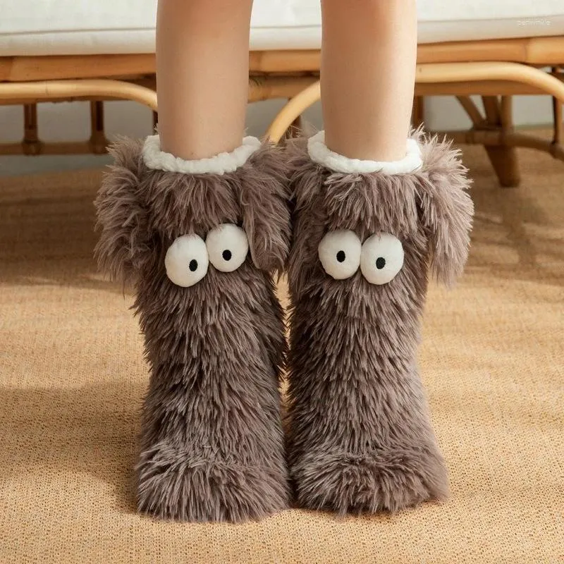 🧦✨Women’s Winter Kawaii Big Eyes Slipper Socks