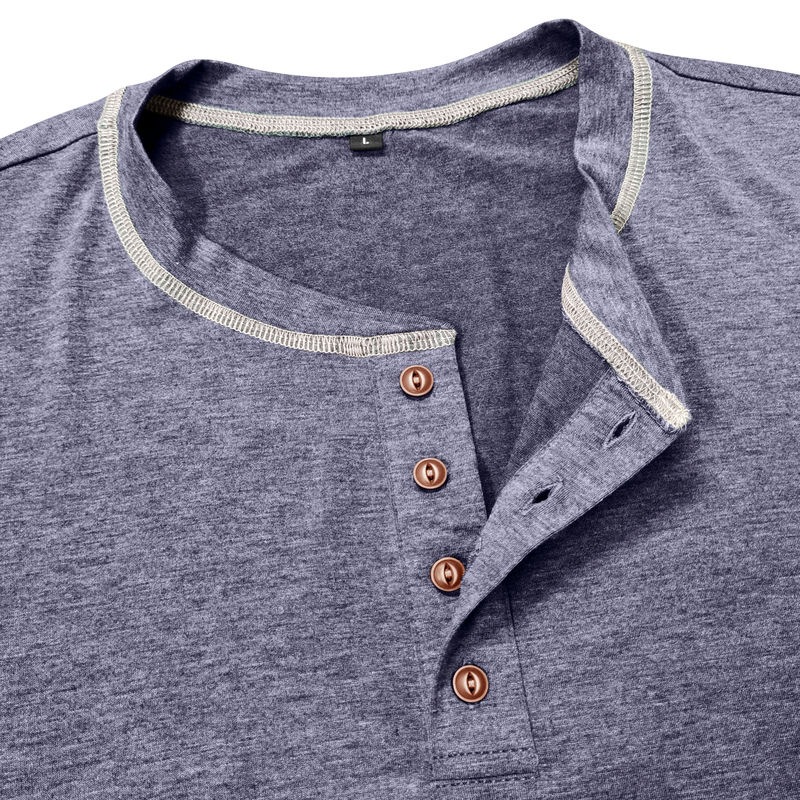 Men's Outdoor Contrast Color Crew Neck Long Sleeve T-shirt