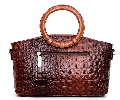 BOLSAS Alligator Leather Bag - Back View - The Store Bags
