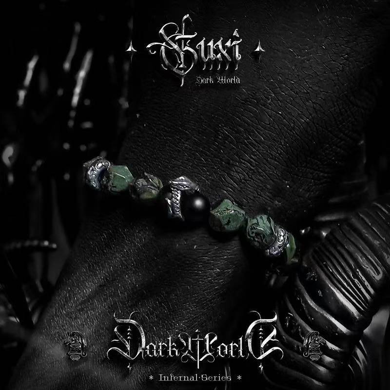 Armor Against Darkness: Zebra Stone and Black Onyx Men's Bracelet