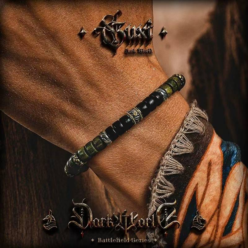 Ebony & Green Sandalwood: Guardian Bracelets for Couples