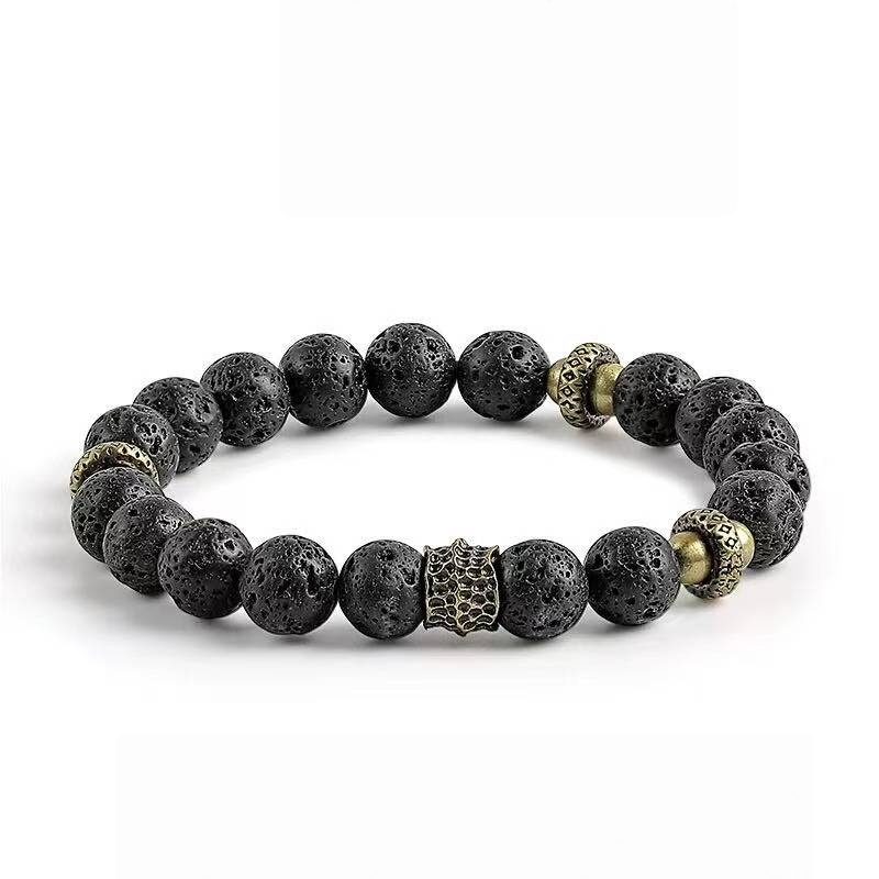 Vintage Lava Stone Bracelet for Hope and Rebirth
