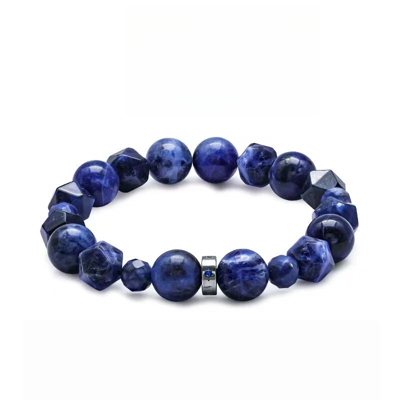 Sanctuary Stone: Men's Vintage Blue Vein Bracelet