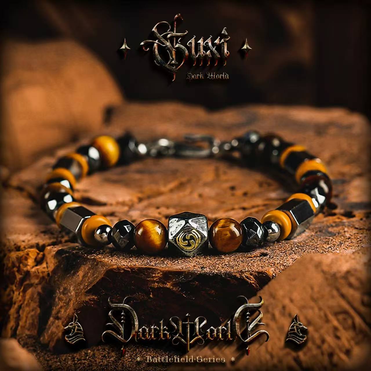 The Guardian's Talisman: Men's Vintage Blue Lace Agate Bracelet for Serenity & Protection 推荐理由：