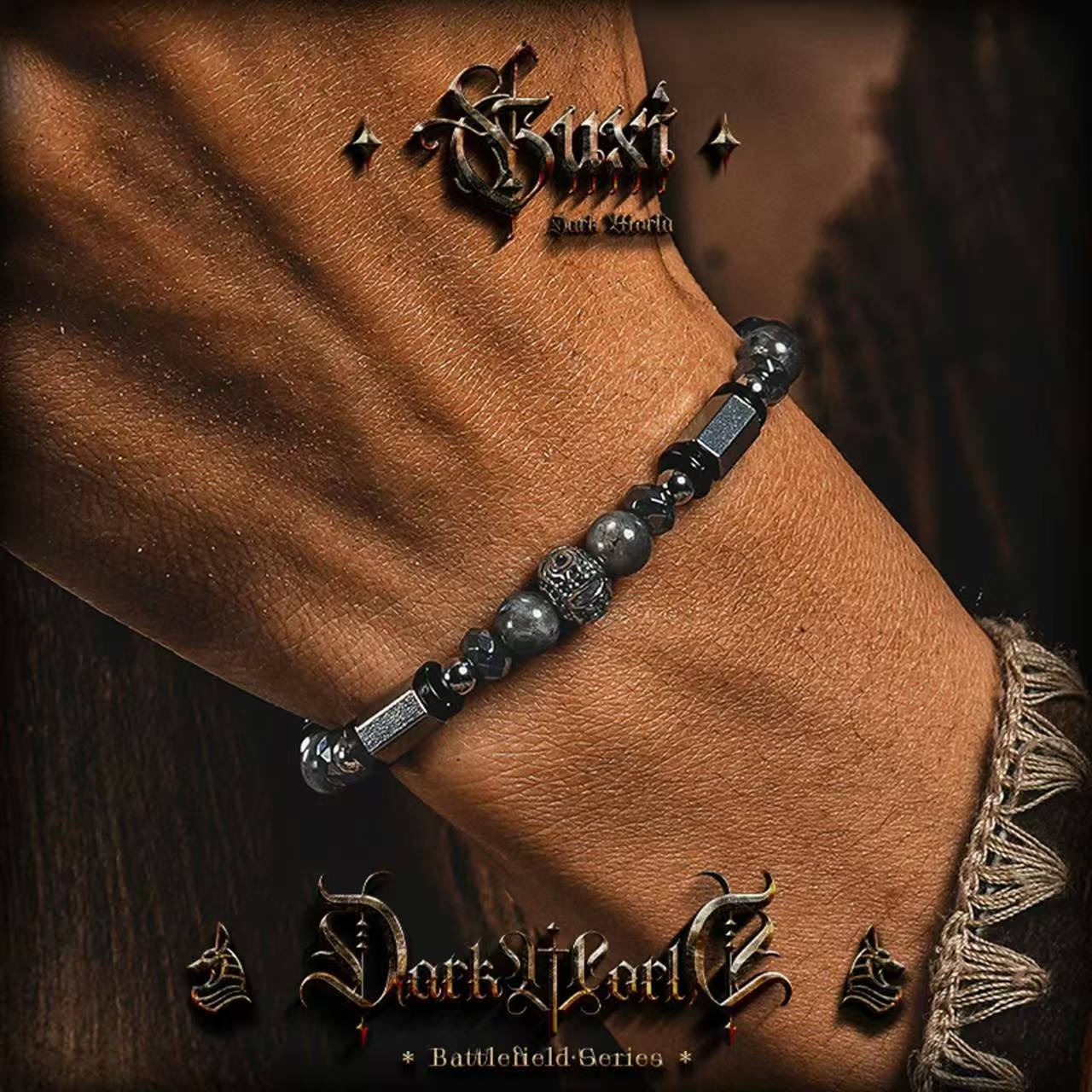 The Ancient Guardian: Vintage Tiger's Eye & Black Onyx Bracelet for Courage