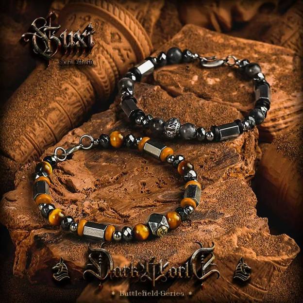 The Ancient Guardian: Vintage Tiger's Eye & Black Onyx Bracelet for Courage