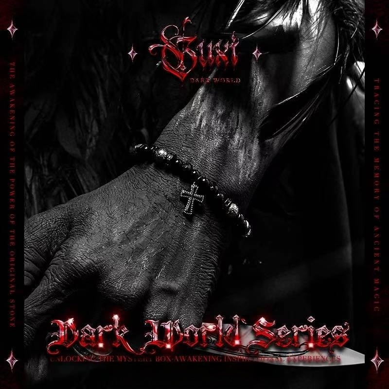 Victory's Anarchy: Punk Black Obsidian & Onyx Bracelet for Hope