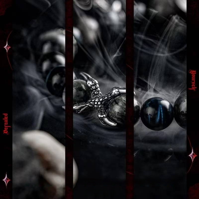 The Underdog's Ascent: Eagle Eye & Black Obsidian Bracelet for Hope