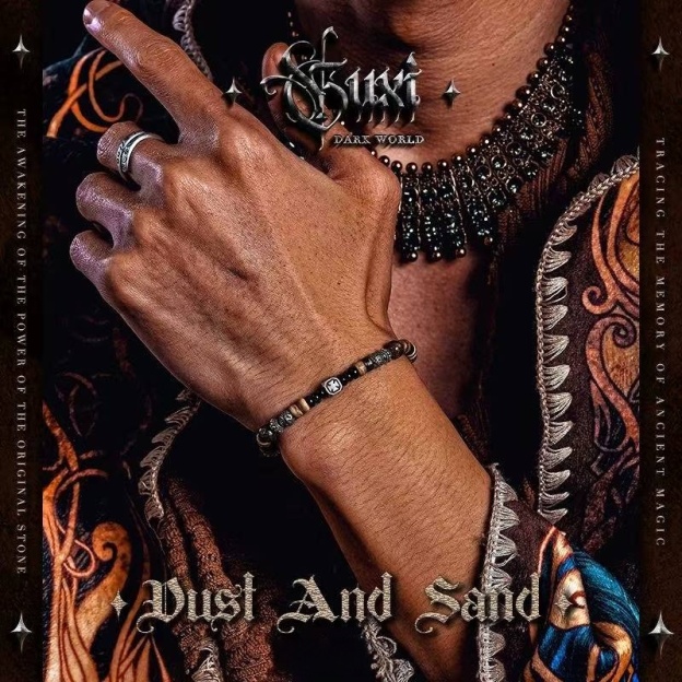 The Braveheart Strand: Men's Black Onyx & Brown Coconut Shell Bracelet with Bronze Accents - Stone Beads for Courage & Hope