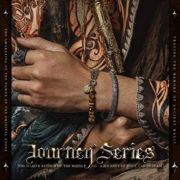 Men's Tiger Eye Bracelet - Retro Stone Bead Design for Courage & Confidence