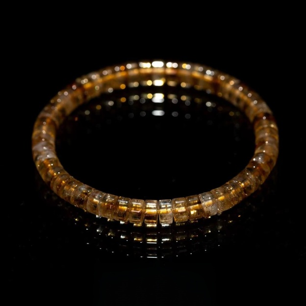 Precision-Cut Citrine Tower Bracelet for Wealth & Abundance