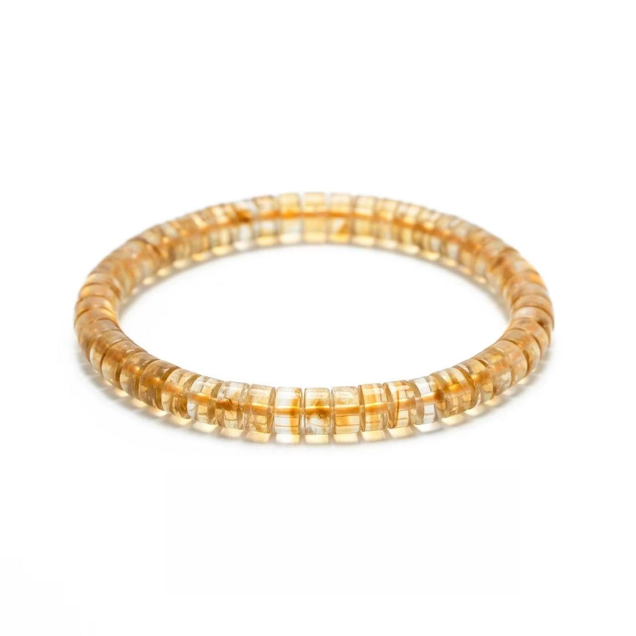 Precision-Cut Citrine Tower Bracelet for Wealth & Abundance