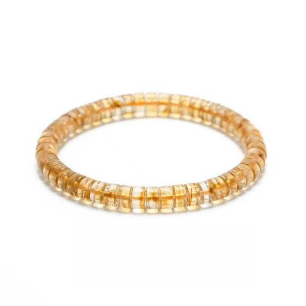Precision-Cut Citrine Tower Bracelet for Wealth & Abundance