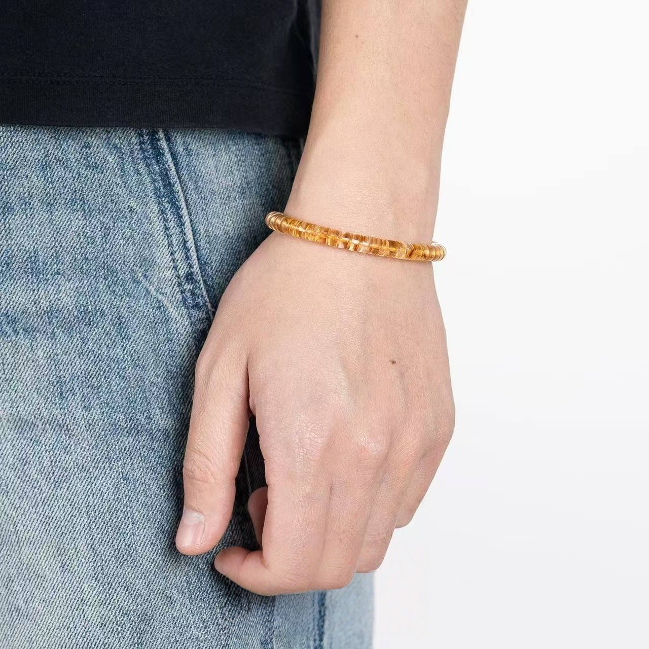 Precision-Cut Citrine Tower Bracelet for Wealth & Abundance