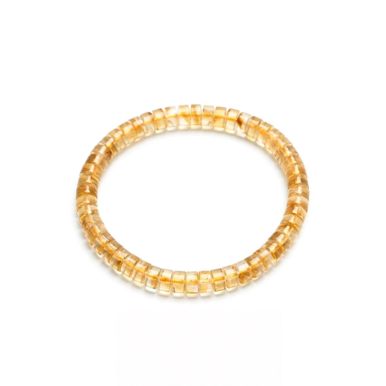 Precision-Cut Citrine Tower Bracelet for Wealth & Abundance