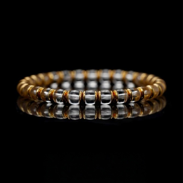 Clear Quartz Bracelet | 6MM Precision-Cut Beads for Clarity & Amplified Energy